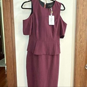 Ted Baker cold shoulder peplum dress